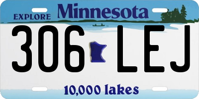 MN license plate 306LEJ