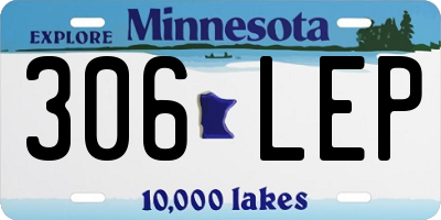 MN license plate 306LEP