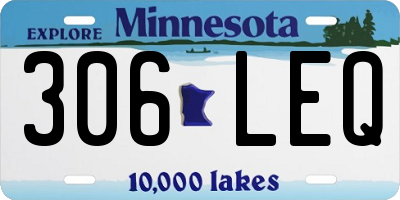 MN license plate 306LEQ