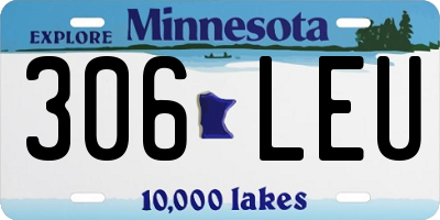 MN license plate 306LEU