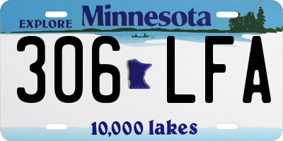 MN license plate 306LFA
