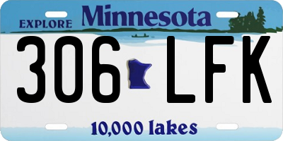 MN license plate 306LFK