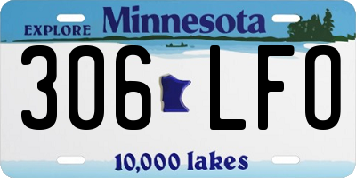MN license plate 306LFO