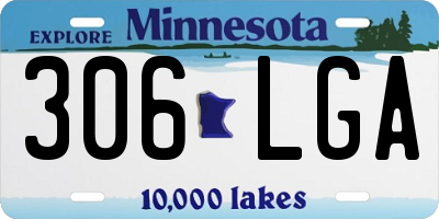 MN license plate 306LGA