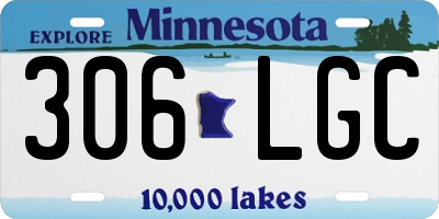 MN license plate 306LGC