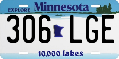 MN license plate 306LGE