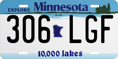 MN license plate 306LGF