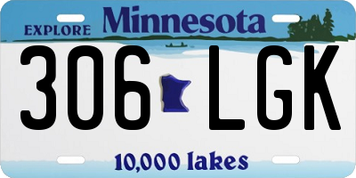 MN license plate 306LGK