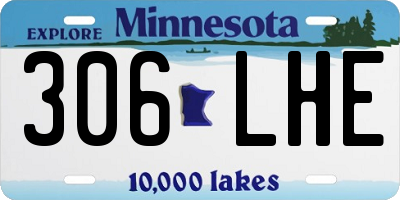 MN license plate 306LHE