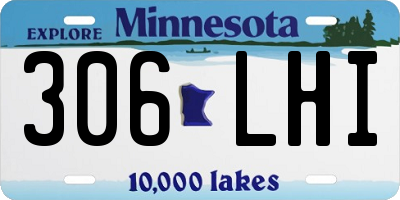 MN license plate 306LHI