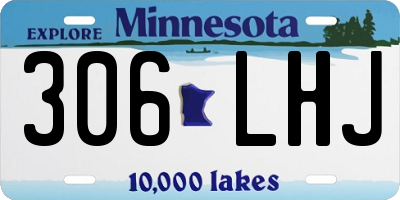 MN license plate 306LHJ
