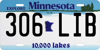 MN license plate 306LIB