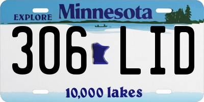 MN license plate 306LID