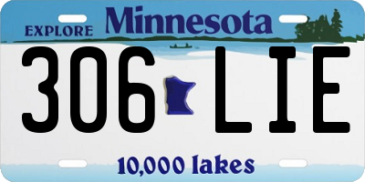 MN license plate 306LIE