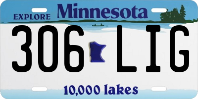 MN license plate 306LIG