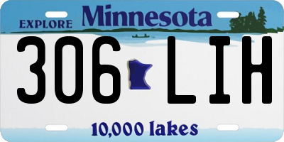 MN license plate 306LIH