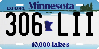 MN license plate 306LII