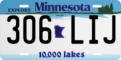 MN license plate 306LIJ