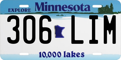 MN license plate 306LIM