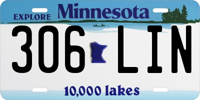 MN license plate 306LIN