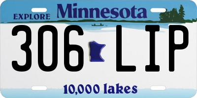 MN license plate 306LIP