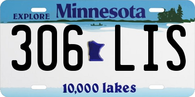 MN license plate 306LIS