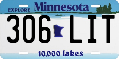 MN license plate 306LIT