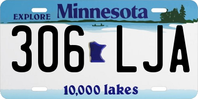 MN license plate 306LJA