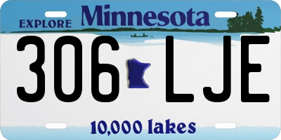 MN license plate 306LJE