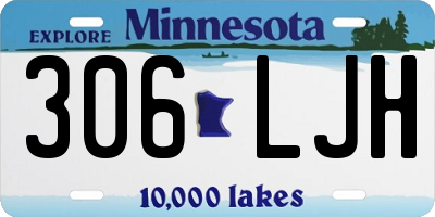 MN license plate 306LJH