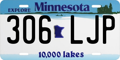 MN license plate 306LJP