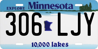 MN license plate 306LJY