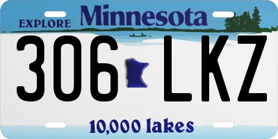 MN license plate 306LKZ