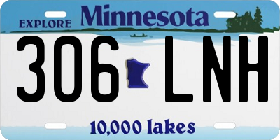 MN license plate 306LNH