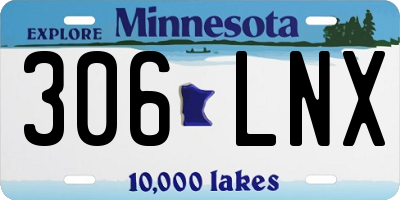 MN license plate 306LNX