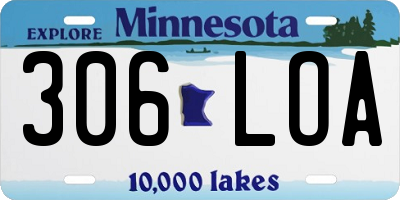 MN license plate 306LOA