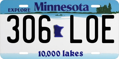 MN license plate 306LOE
