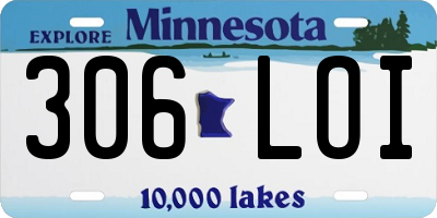 MN license plate 306LOI