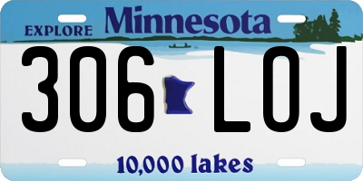 MN license plate 306LOJ