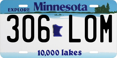 MN license plate 306LOM