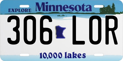 MN license plate 306LOR
