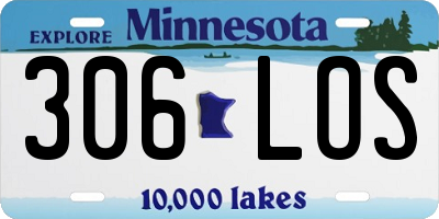 MN license plate 306LOS