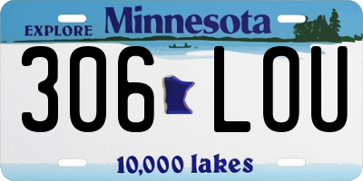 MN license plate 306LOU
