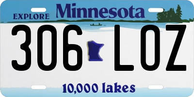 MN license plate 306LOZ