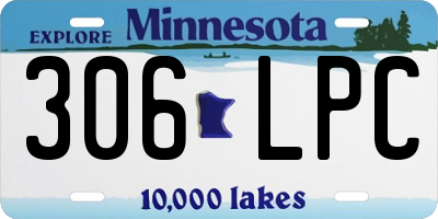 MN license plate 306LPC