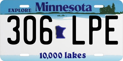 MN license plate 306LPE