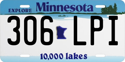 MN license plate 306LPI