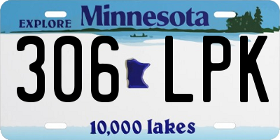 MN license plate 306LPK
