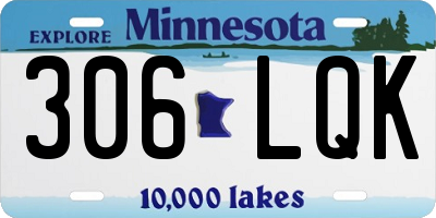 MN license plate 306LQK