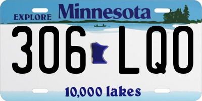 MN license plate 306LQO